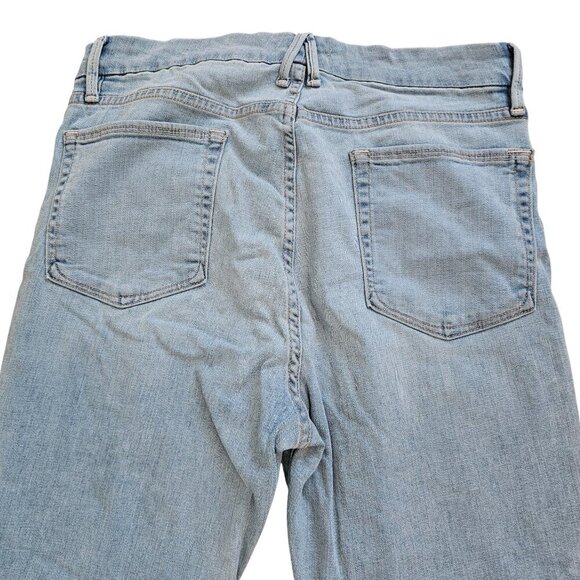 Good American Good Legs Light Blue Wash Distressed Bottom Jeans Sz 31 - Picture 6 of 10